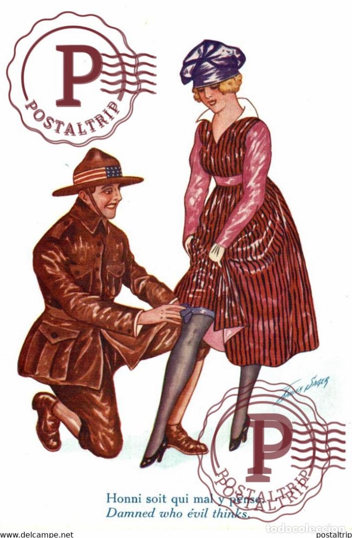 Cartoline: LOTE 6 POSTALES illustrateur SAGER XAVIER Proverbes Am&eacute;ricains PUBLI JACQUES MOLAY PARIS A NOYER PA