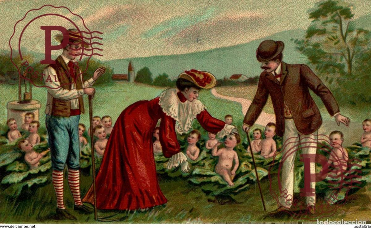 Postkarten: lote 4 postales bebe