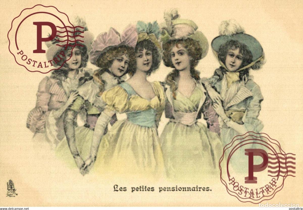 Postales: Marchetti Rapha&euml;l TUCK n&deg; 334 LES GRACIEUX MESSAGES FEMININS LES PETITES PENSIONNAIRES illustra