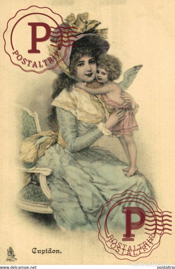 Postales: Marchetti Rapha&euml;l TUCK n&deg; 334 LES GRACIEUX MESSAGES FEMININS CUPIDON illustration illustrateur