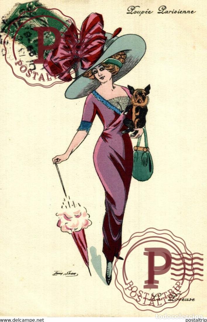 Postales: TRES TRES RARE illustrateur SAGER XAVIER Poup&eacute;e Parisienne LA POSEUSE 4481
