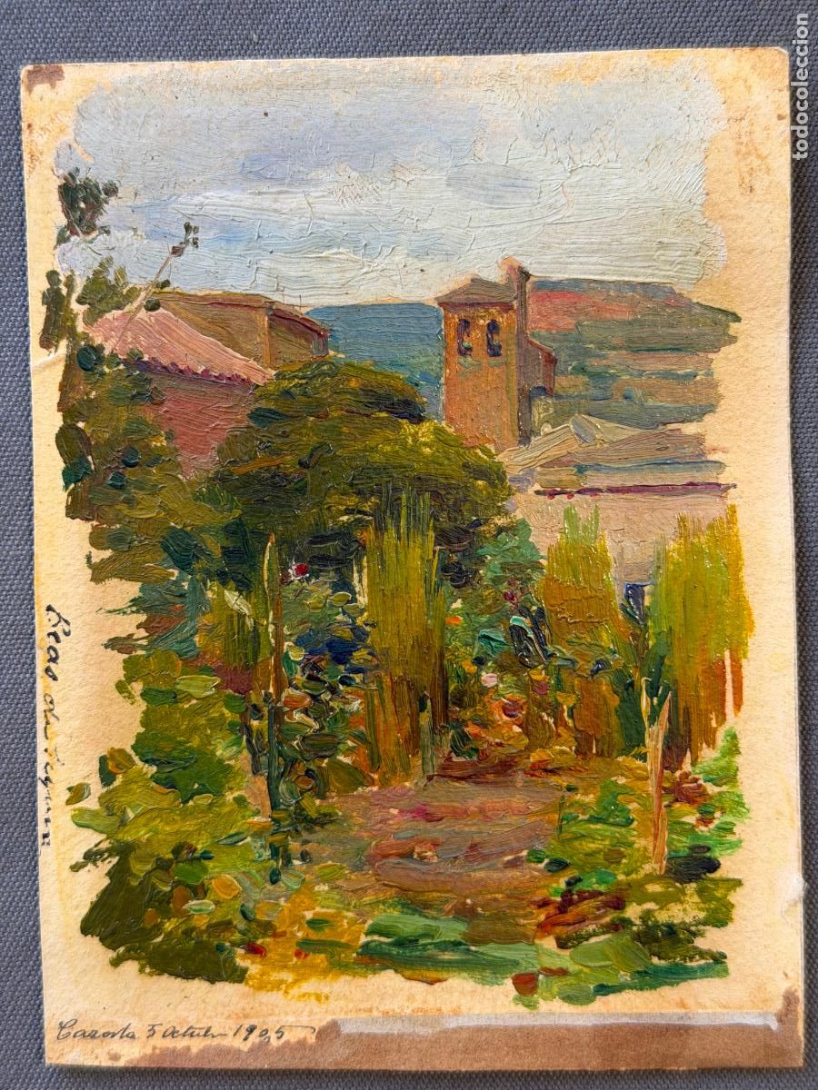 Postales: &Aacute;ngel de la Fuente ,Madrid 1882-1930, Cazorla , &oacute;leo sobre cart&oacute;n de postal , a&ntilde;o 1905 , Ja&eacute;n.