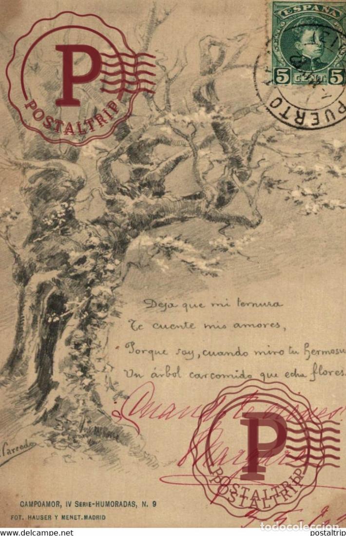 Postales: CAMPOAMOR, IV SERIE-HUMORADAS, N&ordm;9 HAUSER Y MENET. - ILUSTRADOR P. CARCEDO