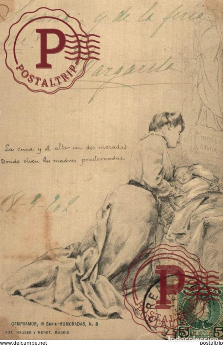 Postales: CAMPOAMOR, IV SERIE-HUMORADAS, N&ordm;8 HAUSER Y MENET. - ILUSTRADOR P. CARCEDO.
