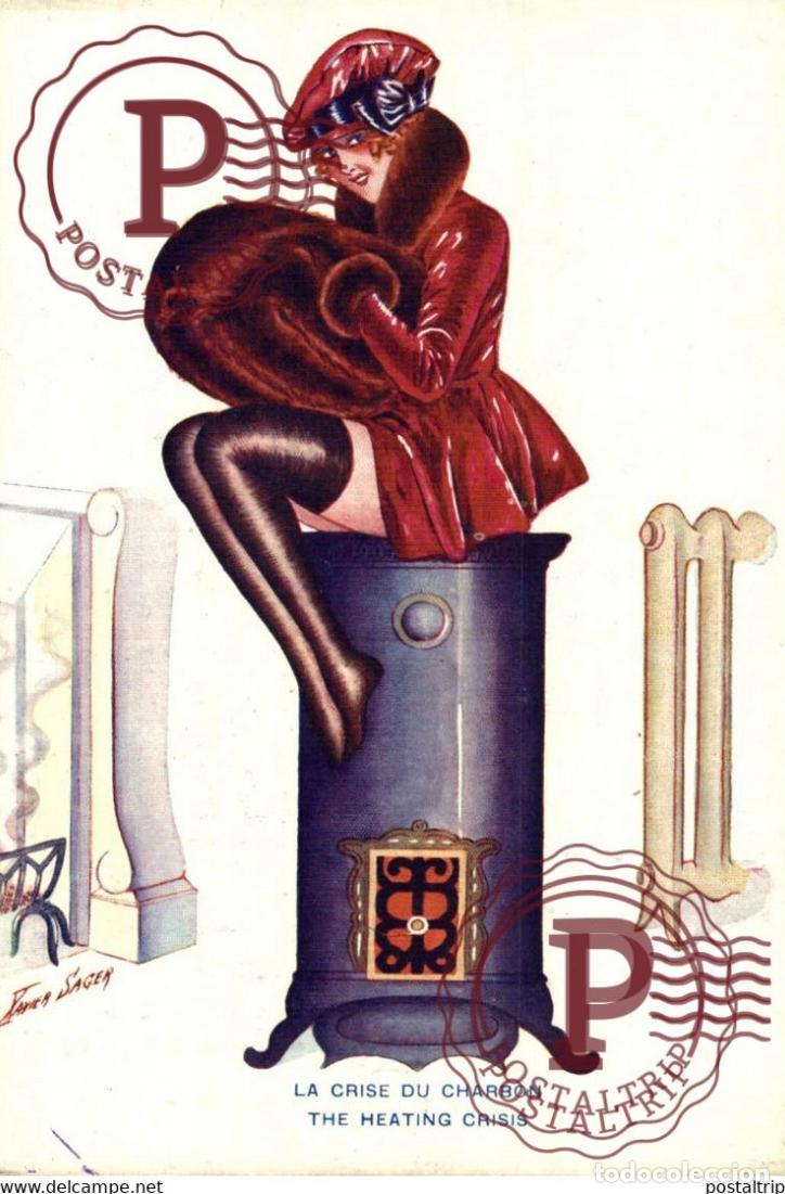 Cartes Postales: ILLUSTRATEUR XAVIER SAGER. La crise du charbon