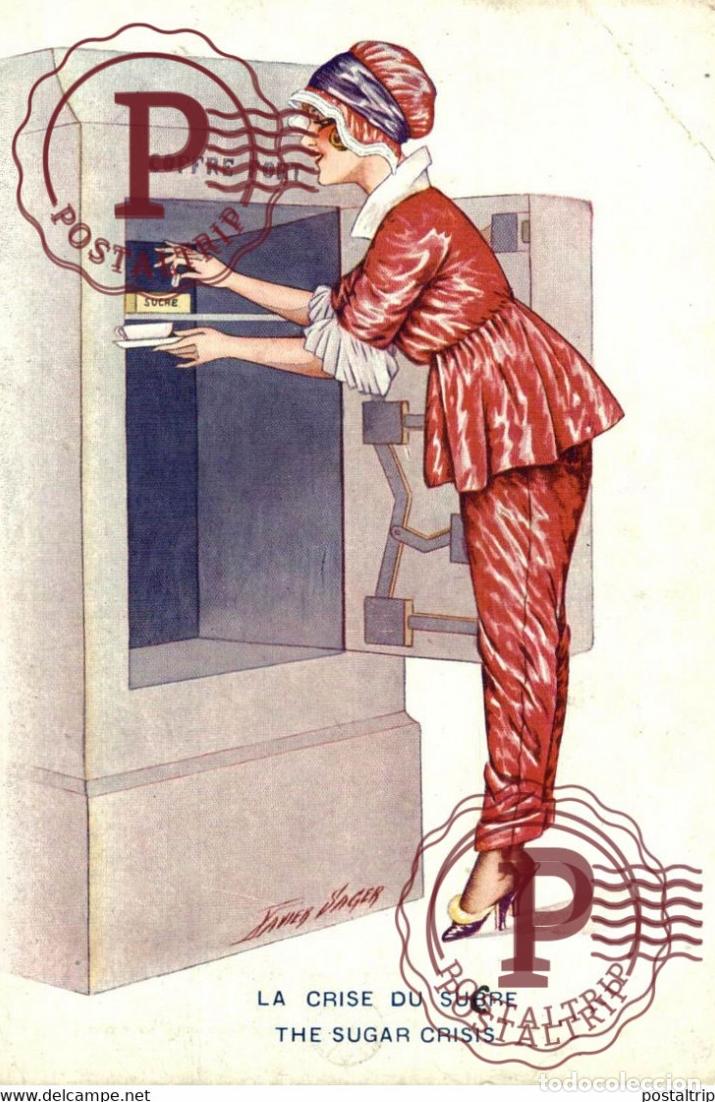 Cartes Postales: ILLUSTRATEUR XAVIER SAGER. La crise du SUCRE SUBRE