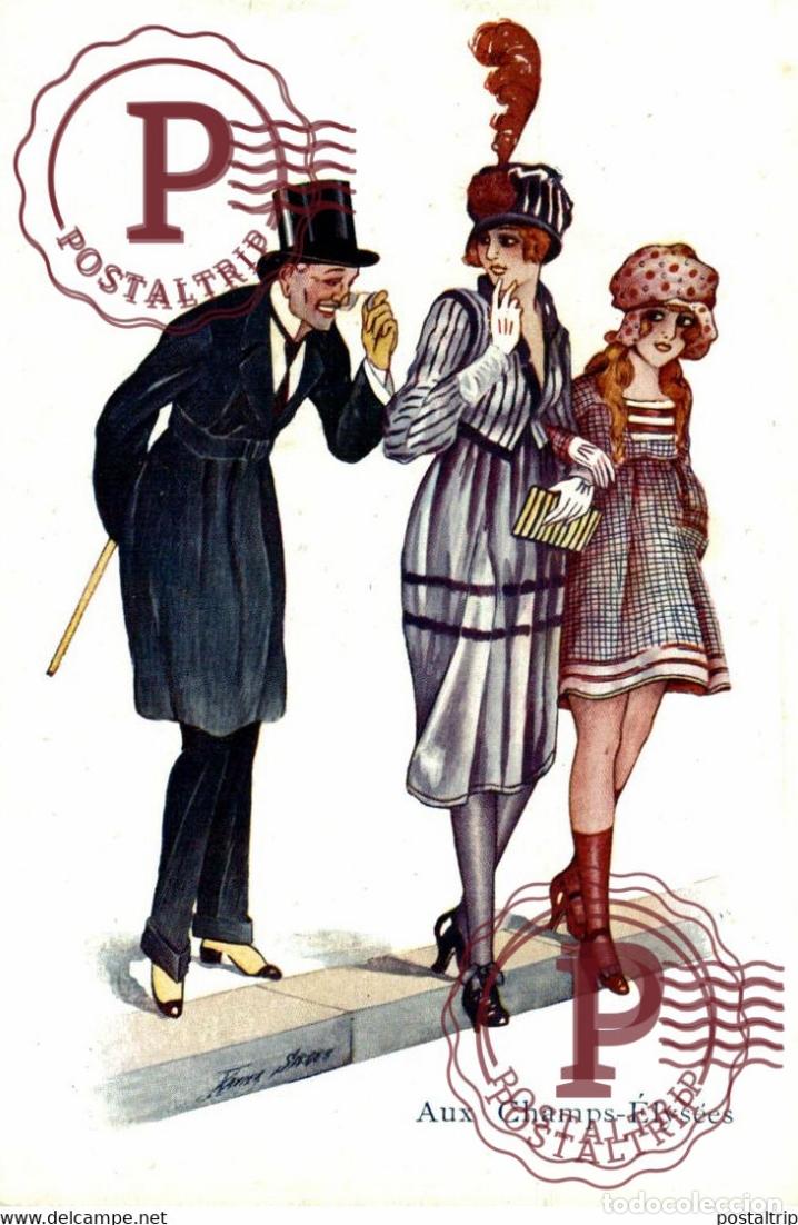 Cartoline: ILLUSTRATEUR XAVIER SAGER. PARIS LE JOUR SERIE 164 AUX CHAMPS ELYSEES