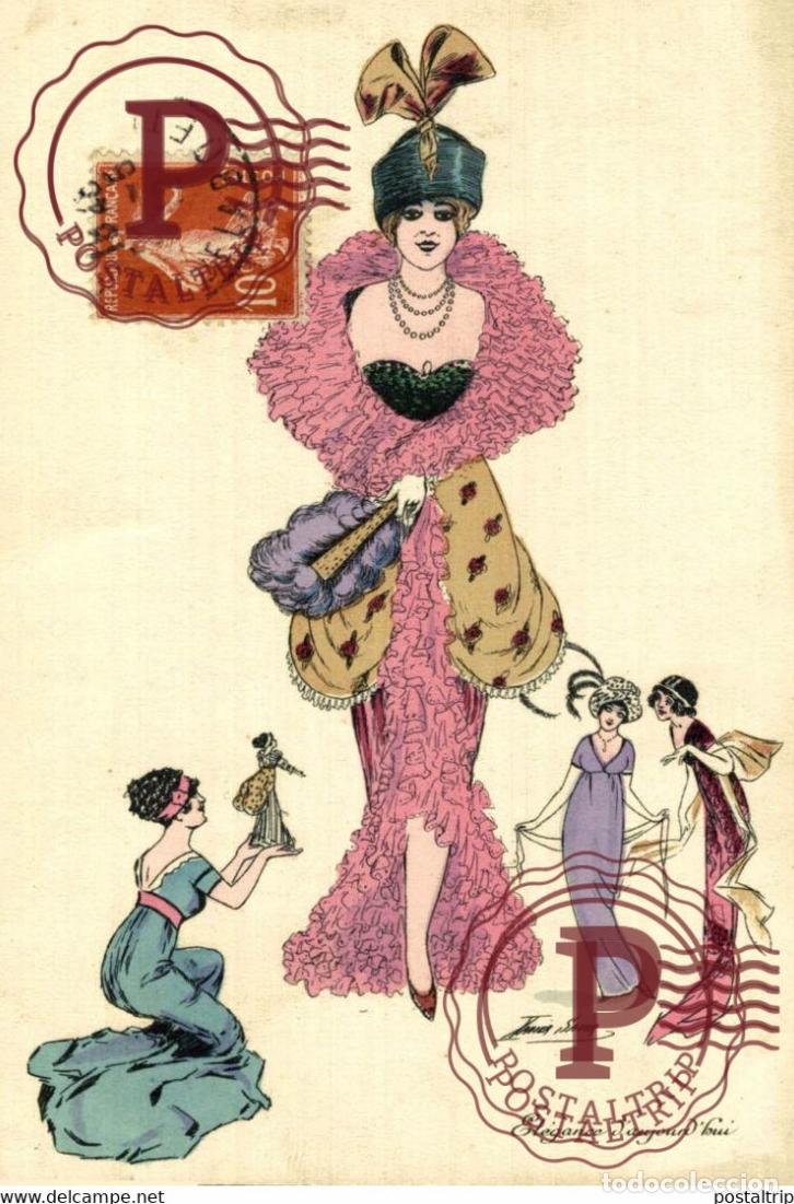 Postales: ILLUSTRATEUR XAVIER SAGER. El&eacute;gance danjour dhui