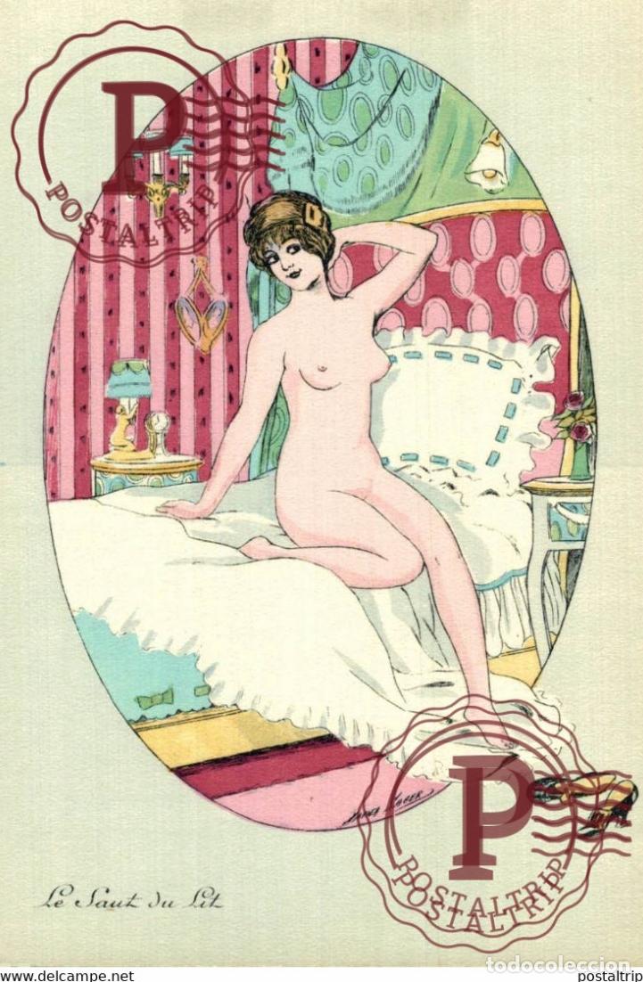 Postales: ILLUSTRATEUR XAVIER SAGER. Le Saut du Lit - Femme nue
