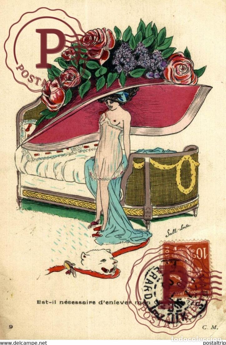 Postales: ILLUSTRATEUR XAVIER SAGER. Est-il n&eacute;cessaire denlever mon chapeau ?- C.M. 9