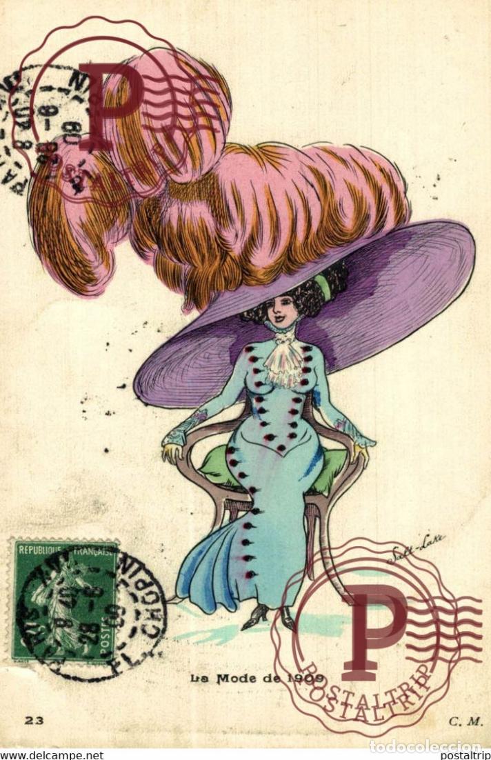 Postales: ILLUSTRATEUR XAVIER SAGER. La Mode de 1909. C. M. 23