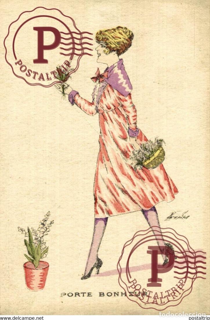 Postales: LOT 6 CARTES POSTALES. ILLUSTRATEUR XAVIER SAGER. PORTE BONHEUR.