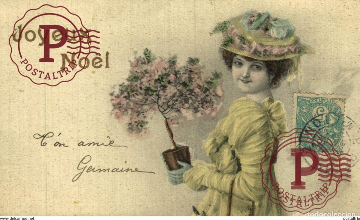 Postales: VIENNE Viennoises. JOYEUX NOEL. A.S. W. SERIE B BLUMENGRUSSE. SALUTS DES FLEURS