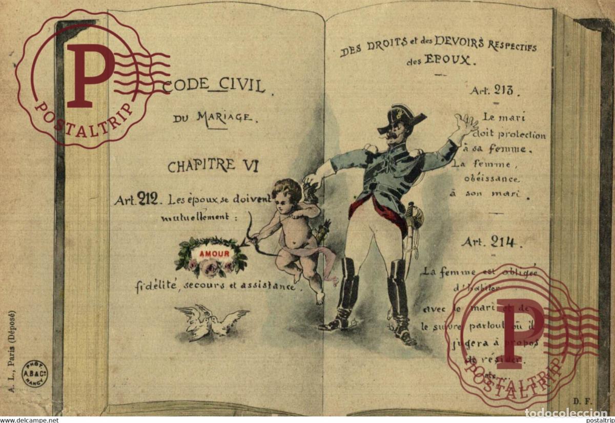 Postais: VIENNE Viennoises. CODE CIVIL DU MARIAGE