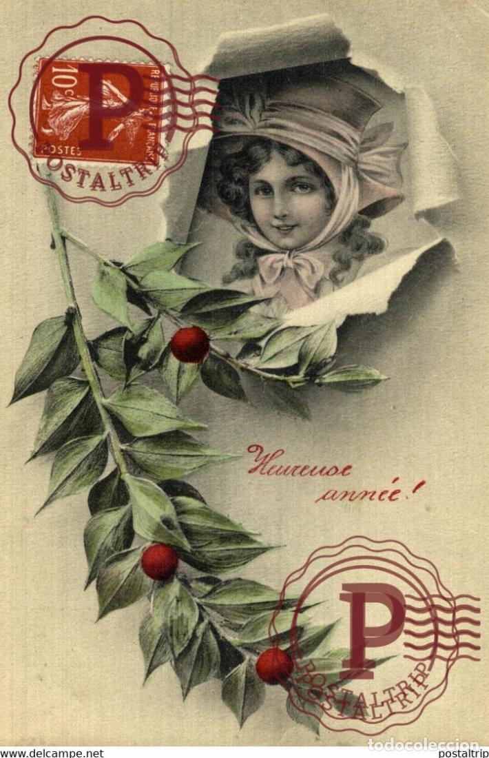 Postales: LOT 2 CARTES SERIE 507. BONNE ANNEE