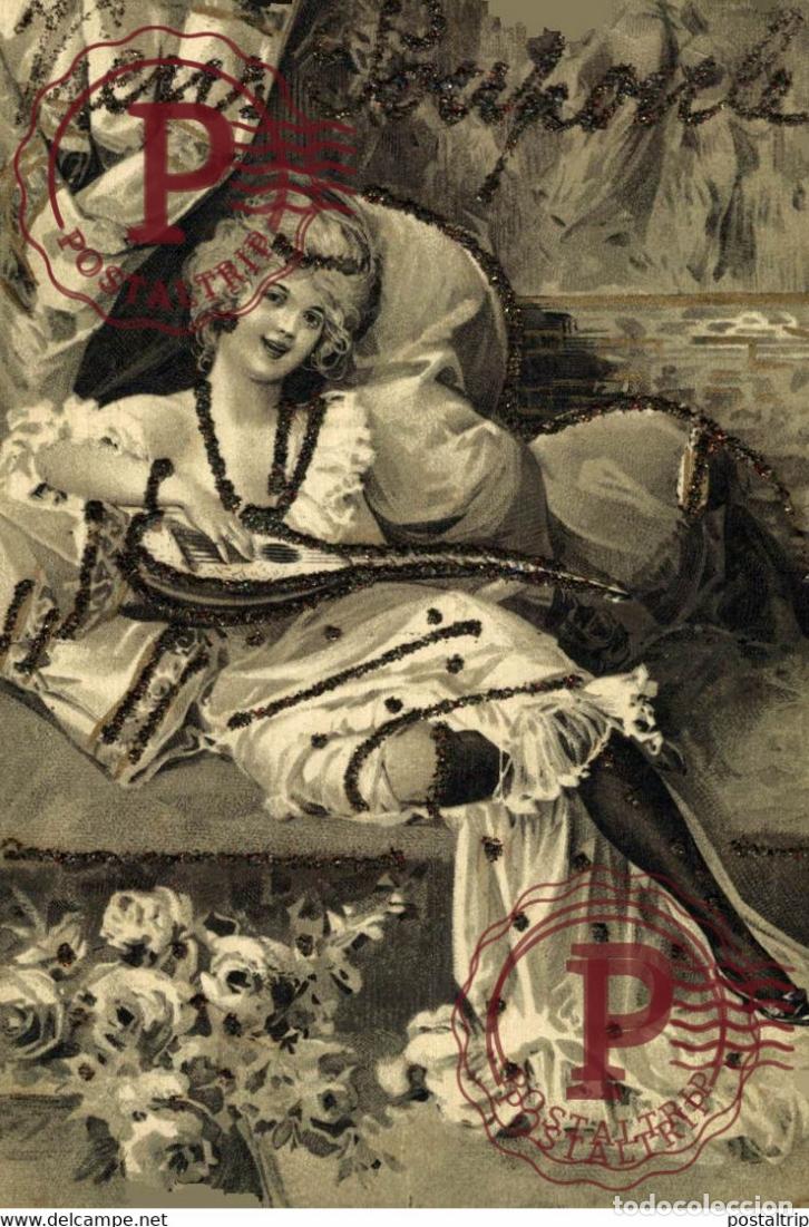 Postales: VIENS POUPOULE 1928. LETRAS RELIEVE PURPURINA