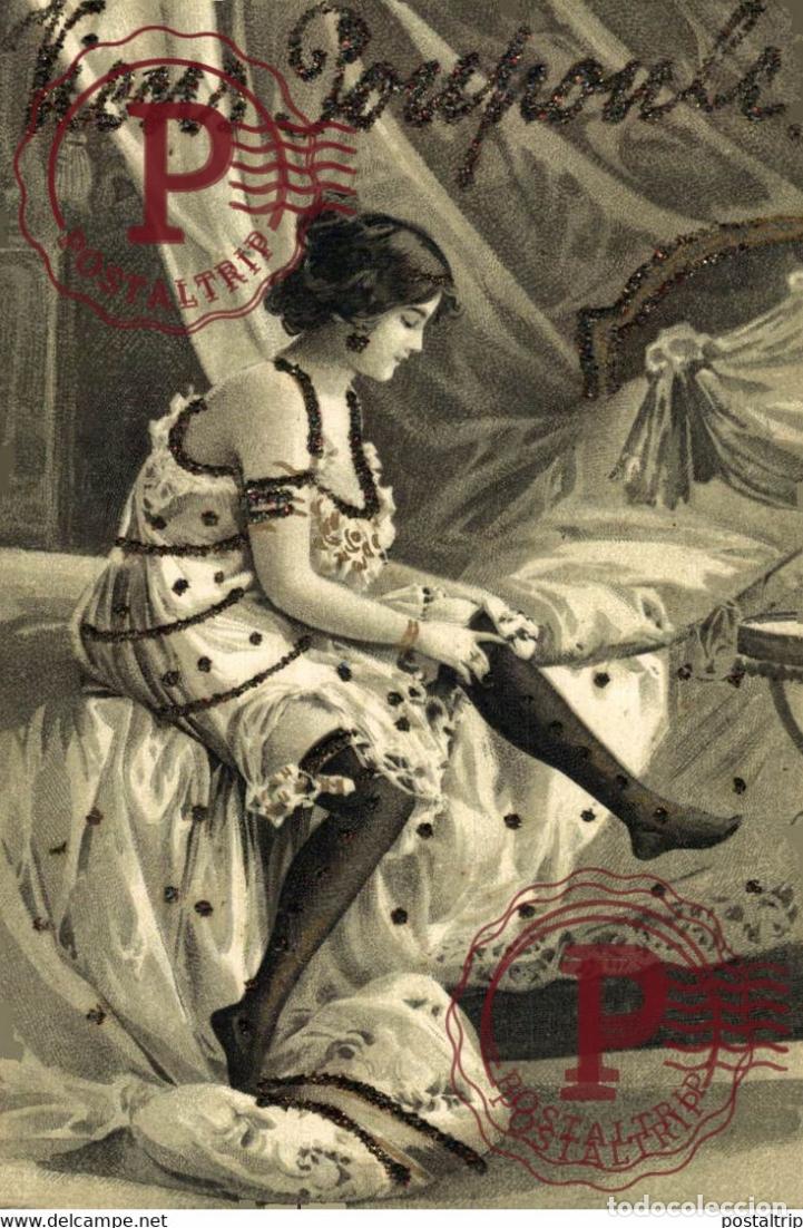 Postales: VIENS POUPOULE 1928. LETRAS RELIEVE PURPURINA