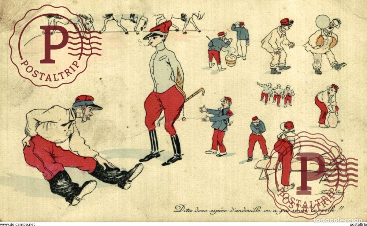 Postkarten: ILLUSTRATEUR XAVIER SAGER. B. G. PARIS 552. Dites donc esp&egrave;ce dandouille, on a pas sonn&eacute; la pelle !