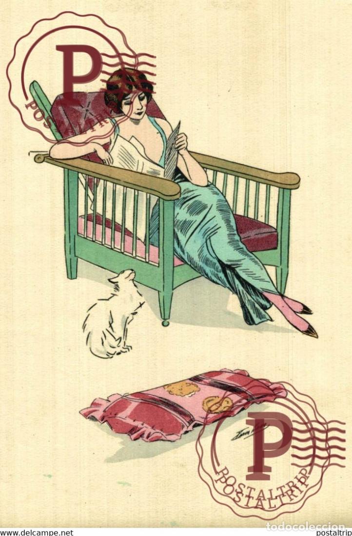 Postkarten: ILLUSTRATEUR XAVIER SAGER. B. G. PARIS 535. PERRO DOG CHIEN