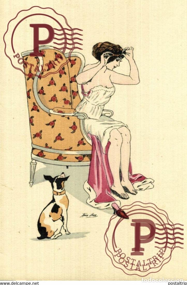 Postkarten: ILLUSTRATEUR XAVIER SAGER. B. G. PARIS 534. PERRO DOG CHIEN