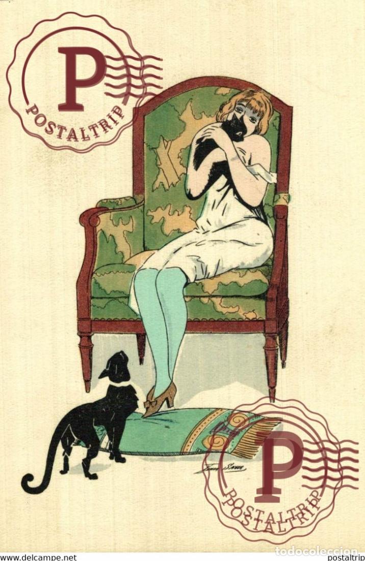 Postkarten: ILLUSTRATEUR XAVIER SAGER. B. G. PARIS 534. PERRO DOG CHIEN