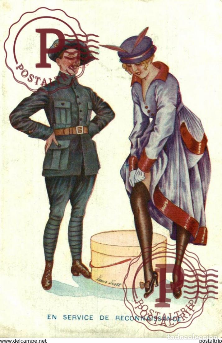 Postkarten: ILLUSTRATEUR XAVIER SAGER. Indemnit&eacute; de guerre s&eacute;rie n&deg; 77 - Strategie de guerre 411