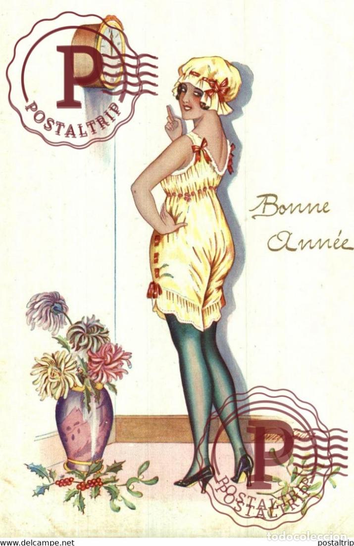 Postais: ILLUSTRATEUR XAVIER SAGER. BONNE ANEE. SOUHAITS DE MINUIT. SERIE 61. 318