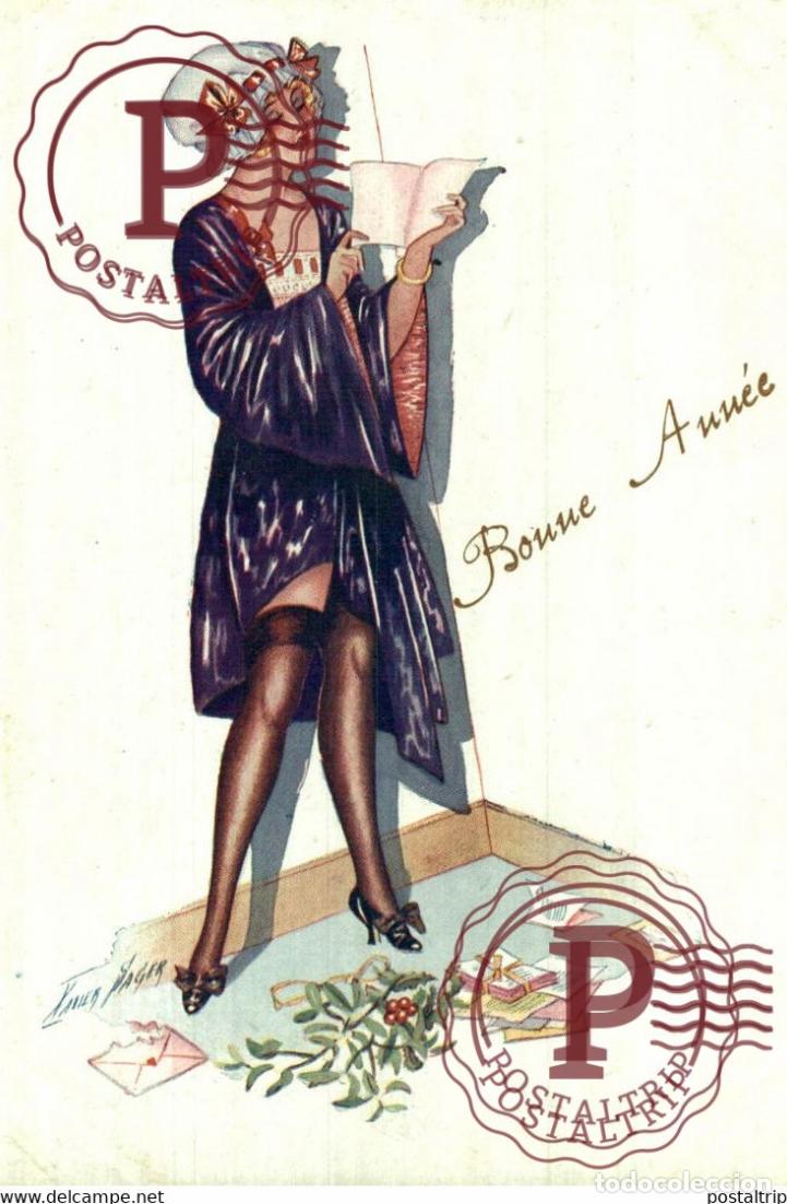 Postais: ILLUSTRATEUR XAVIER SAGER. BONNE ANEE. SOUHAITS DE MINUIT. SERIE 61. 319