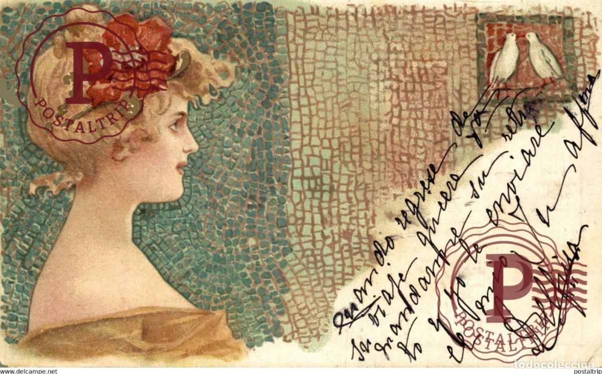 Cartes Postales: ILLUSTRATEUR. ILUSTRACION. ART NOUVEAU. ESPA&Ntilde;A SPAIN. PUBLI JABON HIEL DE VACA. MARCA LA GIRALDA