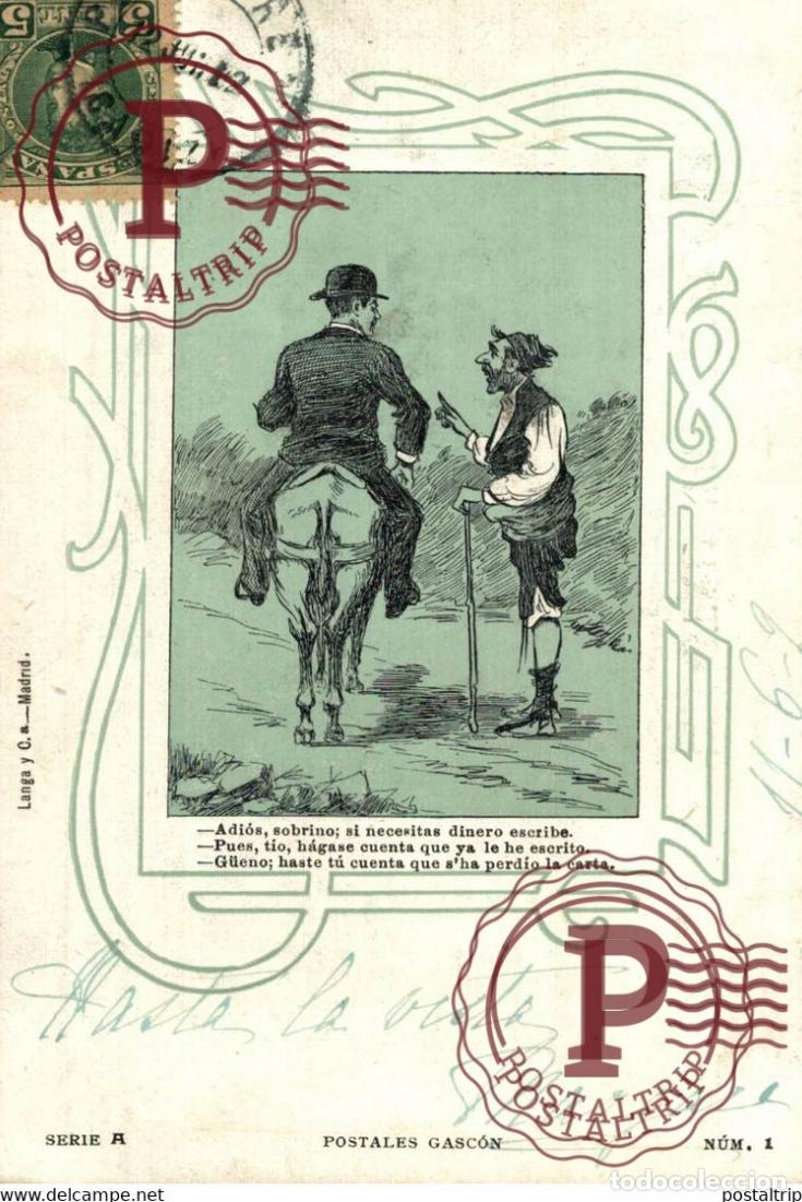 Postales: ILLUSTRATEUR. ILUSTRACION. POSTALES GASCON. SERIE A. SERIE COMPLETA. COMPLETE. 10 POSTALES. LANGA Y