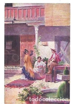 Postales: TARJETA POSTAL SORPRESA A BENEFICIO DE LA CRUZ ROJA DE BARCELONA PATIO ANDALUZ COLL SALIETI