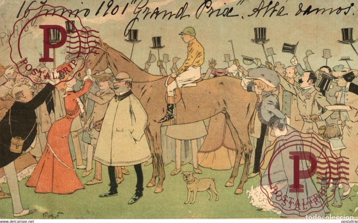 Postales: ILUSTRADA. ILLUSTRATEUR. H MORIN. HIPICA. EQIITATION. HORSE RIDING 1901