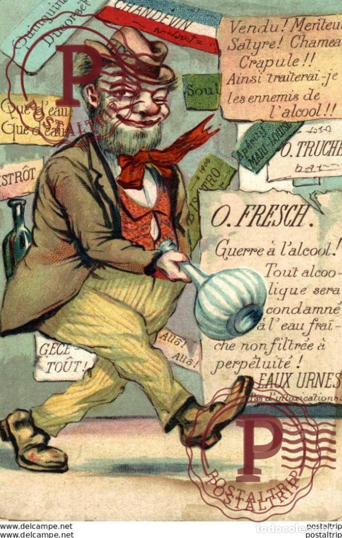 Postcards: O. FRESCH. GUERRE A LALCOOL