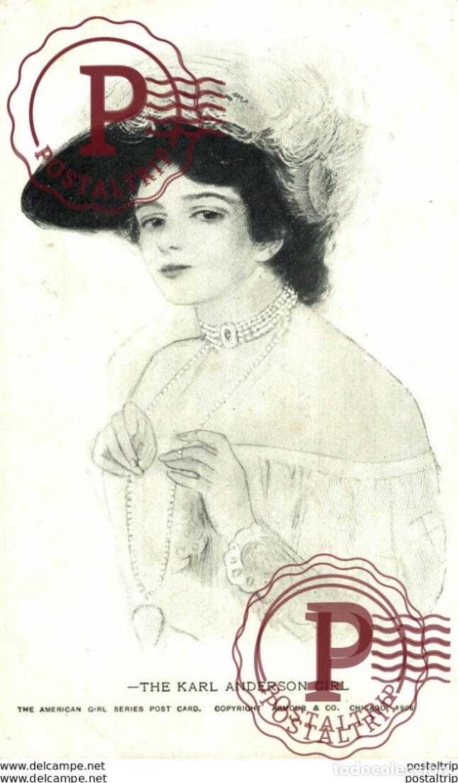 Postcards: THE KARL ANDERSON GIRL. ILUSTRACION ILLUSTRATION.