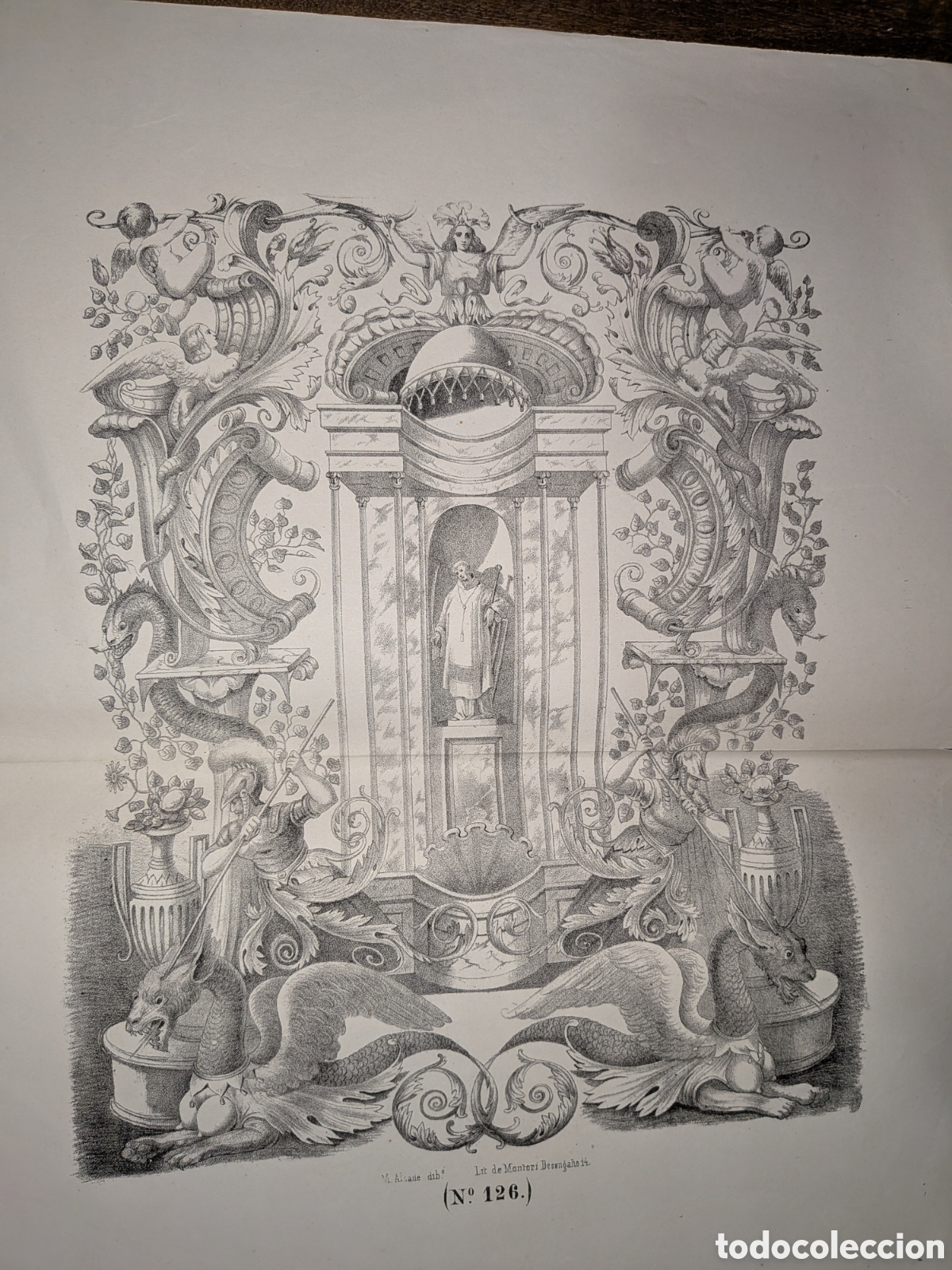 Postales: Lamina decorativa siglo XIX