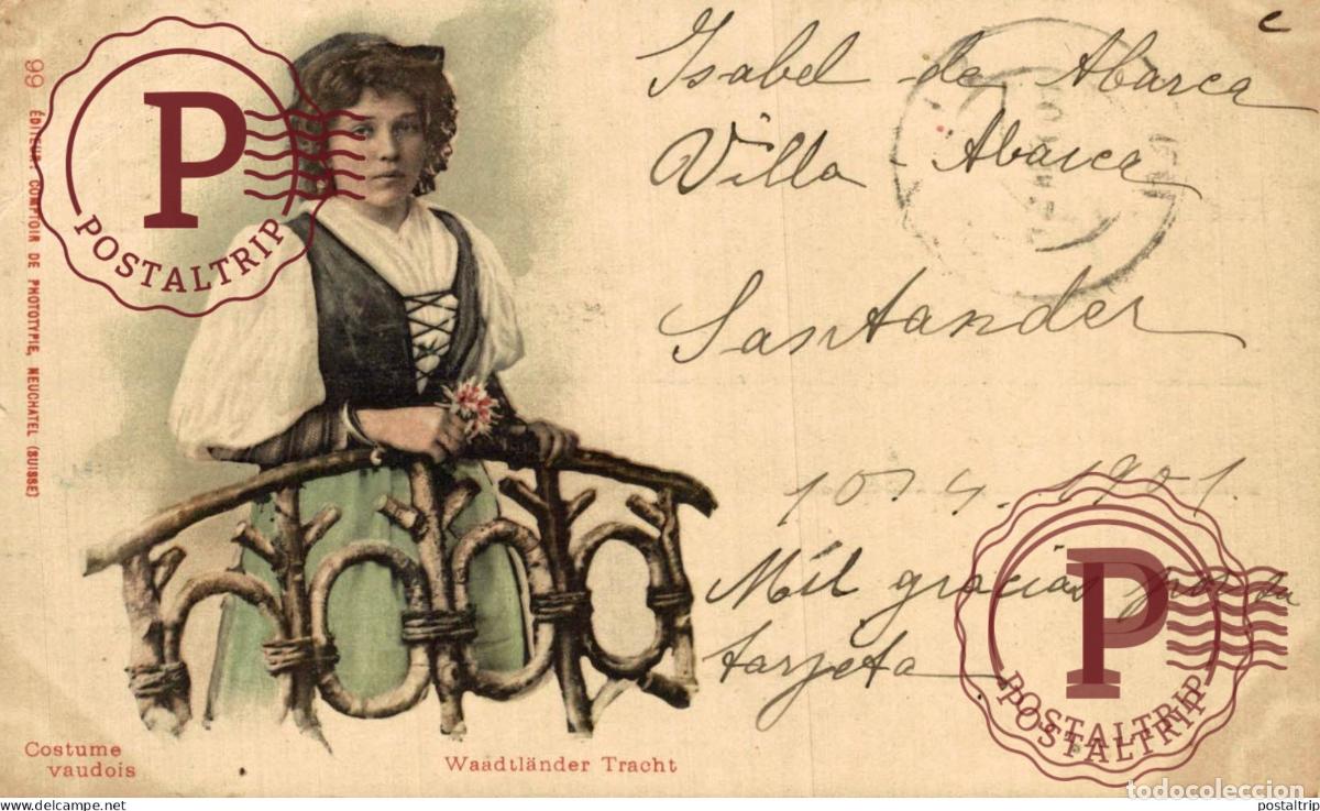 Postales: SUIZA SWISS. COSTUME VAUDOIS. WAADTLANDER TRACHT.
