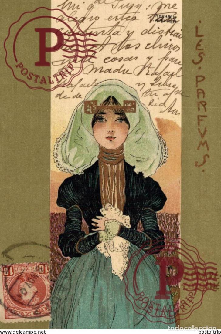 Postales: ILUSTRADA. ILLUSTRATEUR. RAPHAEL KIRCHNER. Les Parfumes - Eau de Cologne