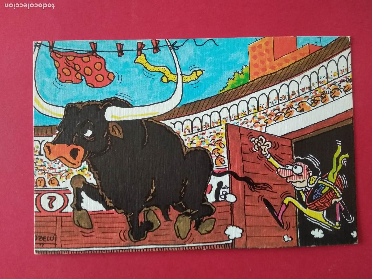 Postales: TARJETA POSTAL SIN USAR SERIE LOS TOROS VISTOS POR OZELUI A&Ntilde;O 1981 , T 12