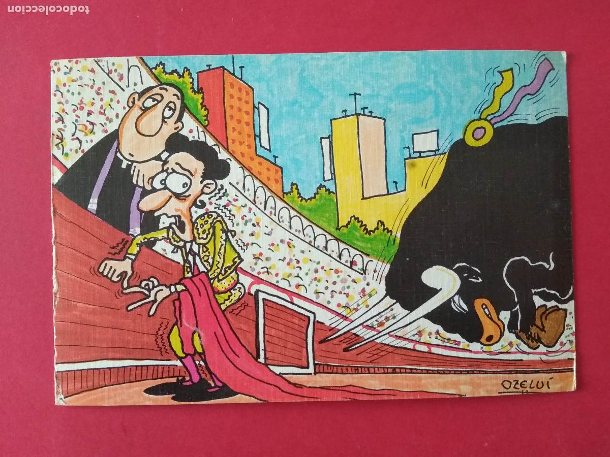 Postales: TARJETA POSTAL SIN USAR SERIE LOS TOROS VISTOS POR OZELUI A&Ntilde;O 1981 , T 6