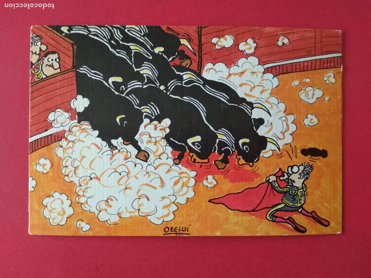 Postales: TARJETA POSTAL SIN USAR SERIE LOS TOROS VISTOS POR OZELUI A&Ntilde;O 1981 , T 1