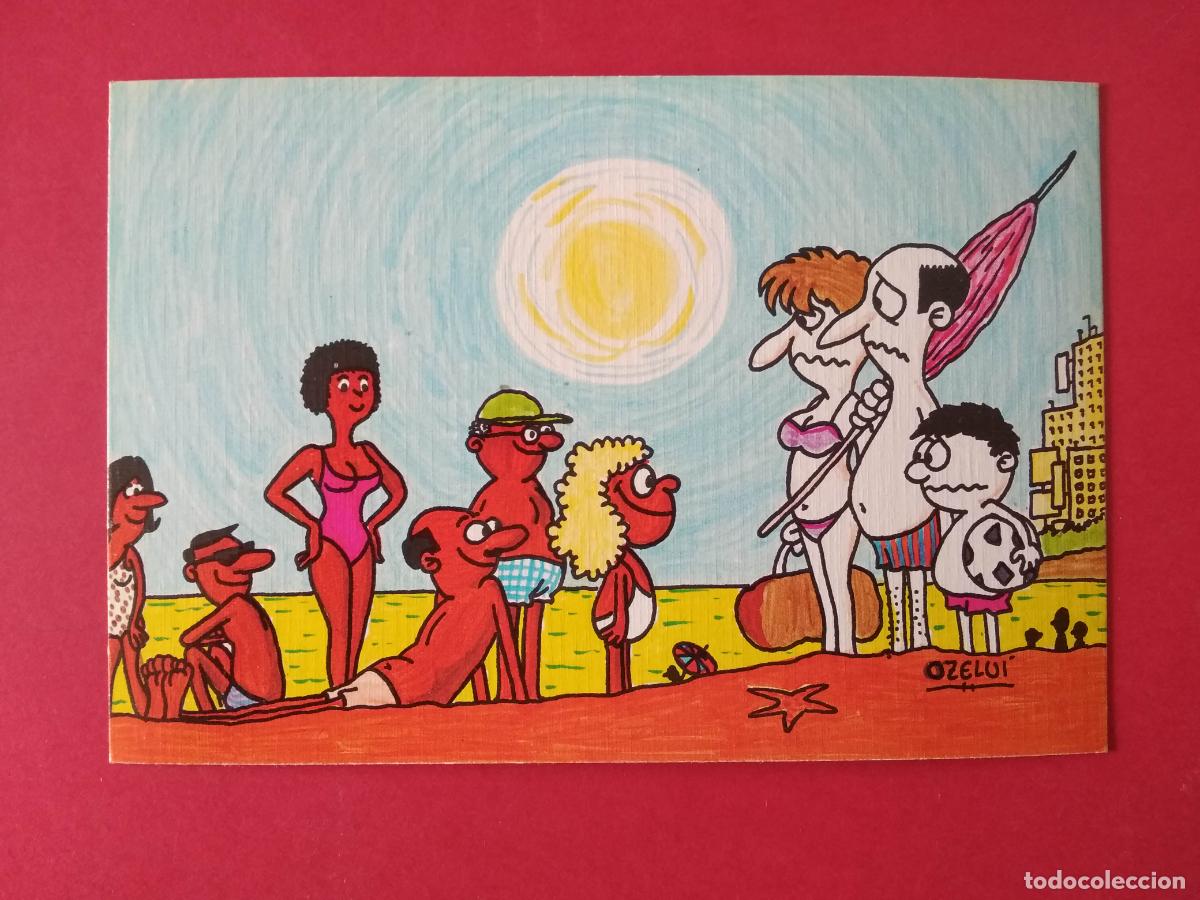 Postales: TARJETA POSTAL SIN USAR SERIE LA PLAYA VISTA POR OZELUI A&Ntilde;O 1981 , T 8