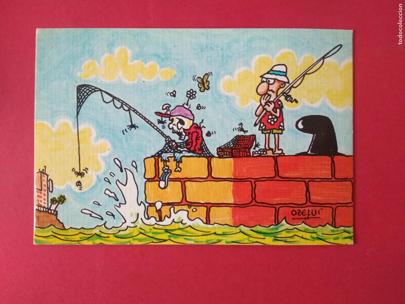 Postales: TARJETA POSTAL SIN USAR SERIE LA PLAYA VISTA POR OZELUI A&Ntilde;O 1981 , T 3