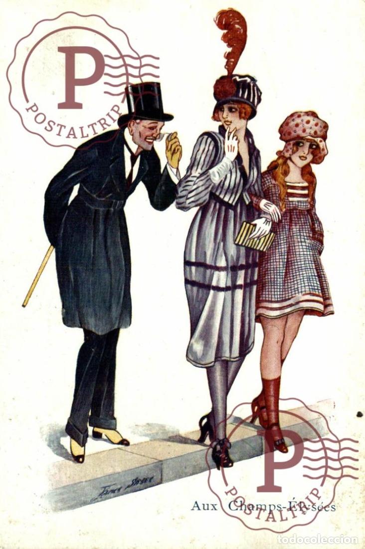 Postais: ILUSTRADA. ILLUSTRATEUR XAVIER SAGER. PARIS LE JOUR SERIE 164 AUX CHAMPS ELYSEES