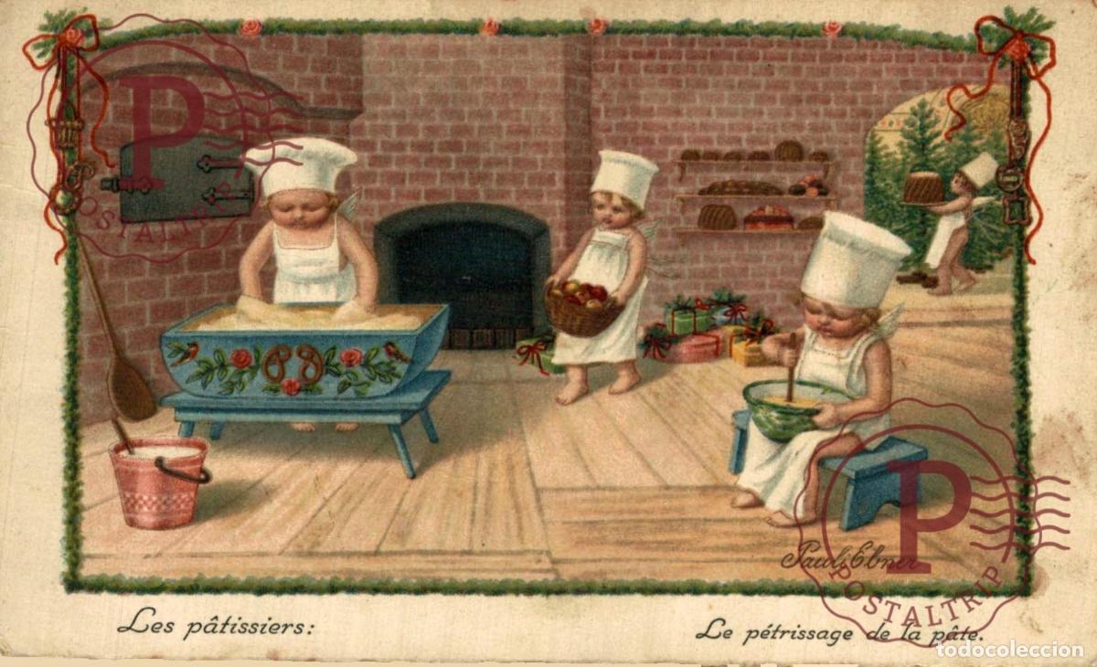 Postais: ILUSTRADA. ILLUSTRATEUR. Pauli Ebner Les P&acirc;tissiers Le P&eacute;trissage de la P&acirc;te. COCINEROS. COOKERS. CH