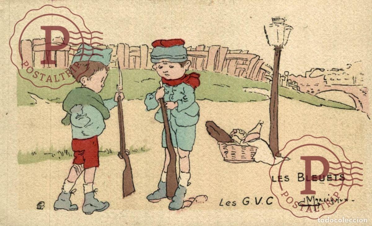 Cartes Postales: ILUSTRADA. ILLUSTRATEUR. LES BLEUETS LES G.V.C. MILITAR. MILITAIRE HUMOR
