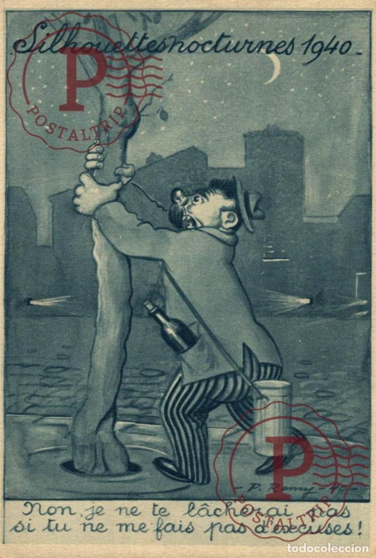 Cartes Postales: ILUSTRADA. ILLUSTRATEUR. P. REMY. SILHOUETES NOCTURNES 1940.