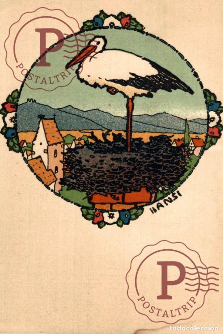 Postales: ILUSTRADA. ILLUSTRATEUR. HANSI. CIG&Uuml;E&Ntilde;A, CIGOGNE, STORK.