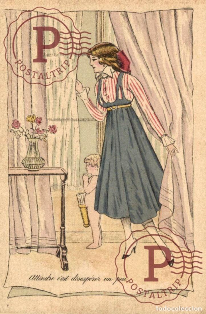 Postales: ILUSTRADA. ILLUSTRATEUR. Sager, Attendre cest d&eacute;sesperer un peu