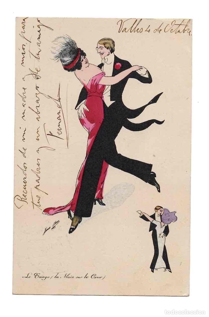Postales: TARJETA POSTAL MODA ILUSTRADA A MANO POR XAVIER SAGER. CIRCULADA, A&Ntilde;O 1923