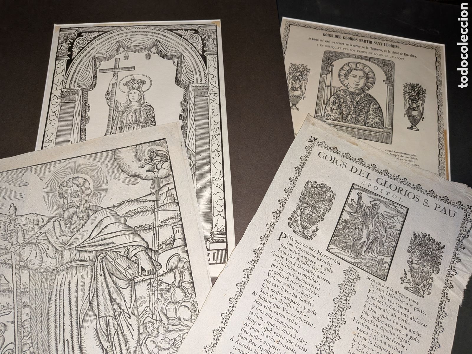 Postales: Estampas piadosas, grabados xilogr&aacute;ficos del siglo XIX